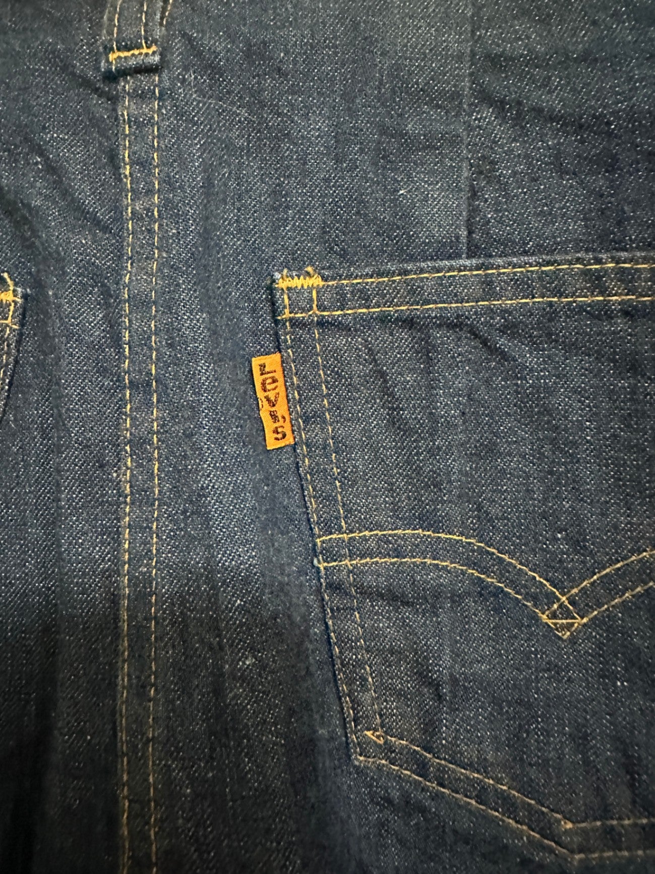 1970's orange tab Levi's denim skirt