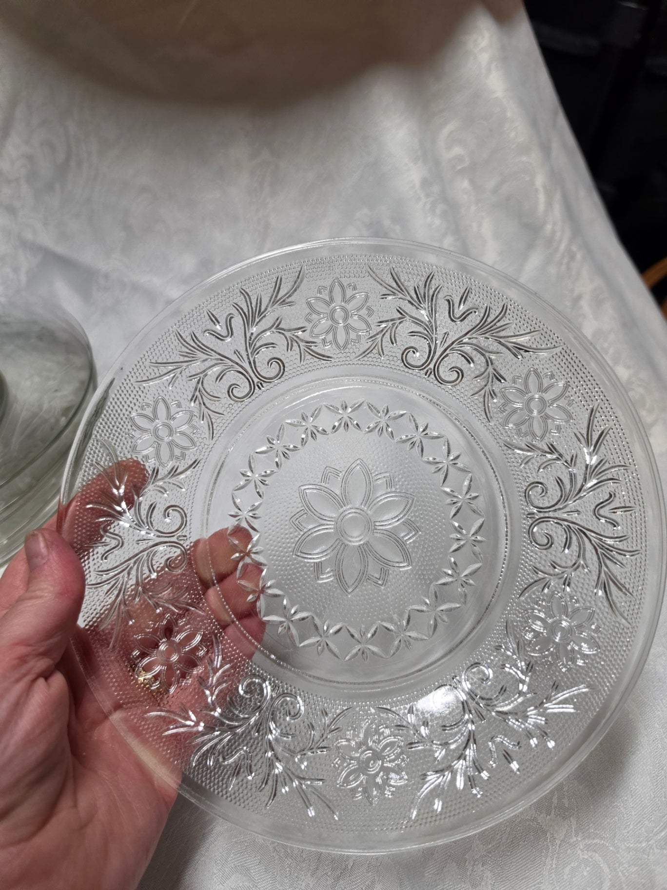 Vintage Anchor Hocking clear glass plate
