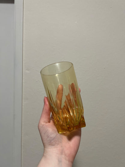 Set of 7 Vintage Federal Glass Amber Glasses