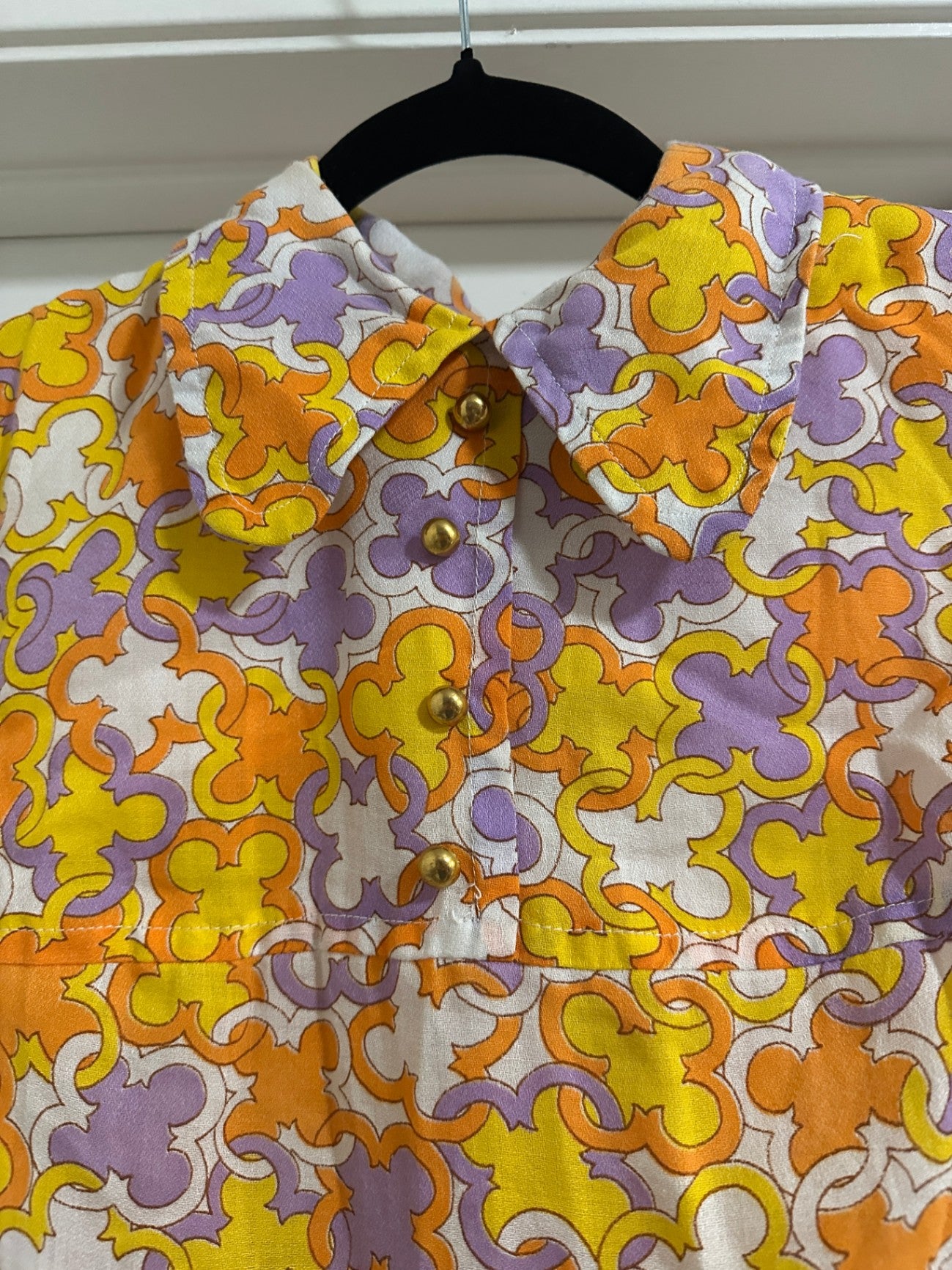 1960's Pleated Dress w/dog ear collar