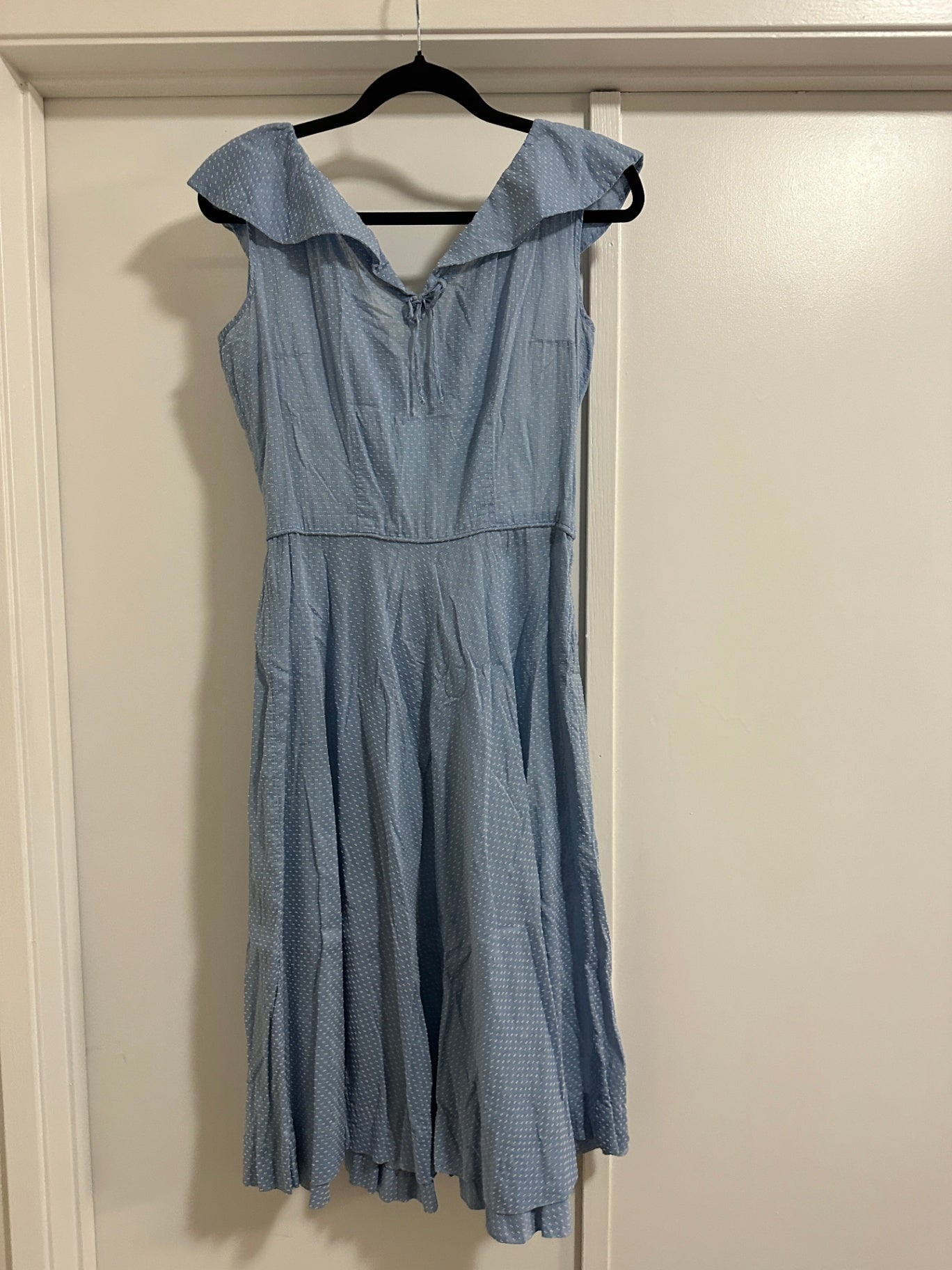 1930's Blue Swiss Dot Dress