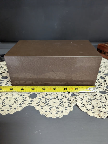 Vtg. One Drawer Metal File Box