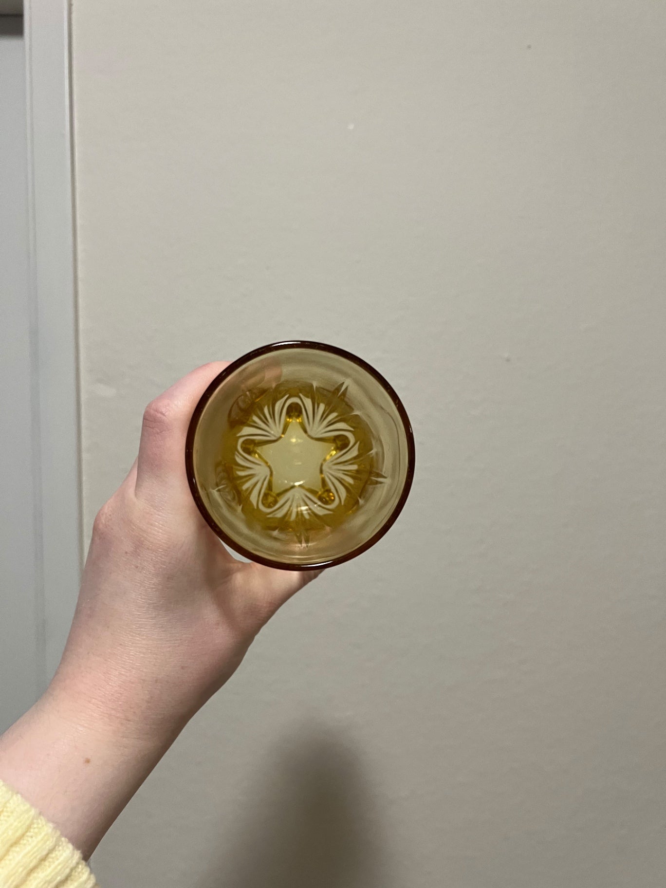 Set of 7 Vintage Federal Glass Amber Glasses