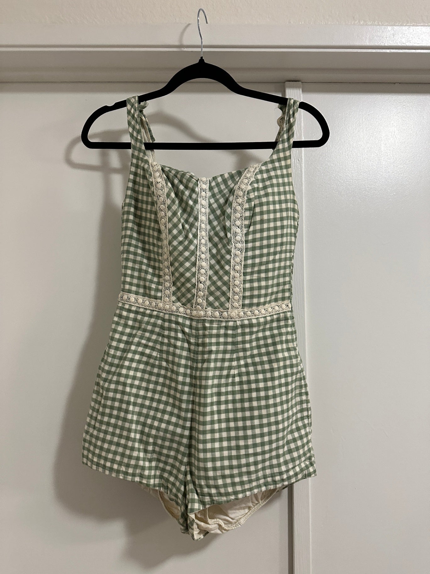 1960's Green Gingham Playsuit