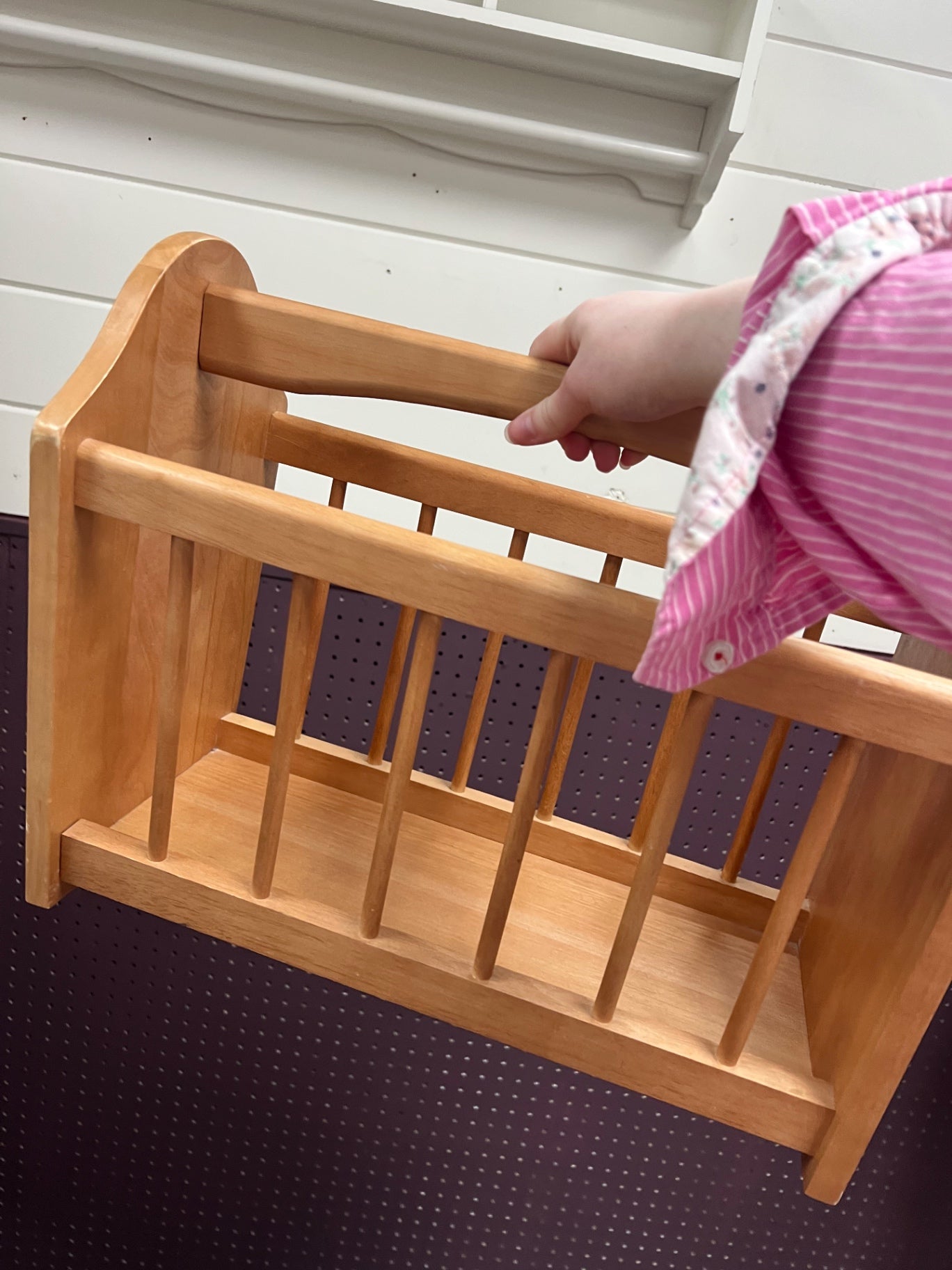 Vintage Wood Magazine Rack