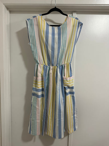 1980's Rainbow Striped Dress
