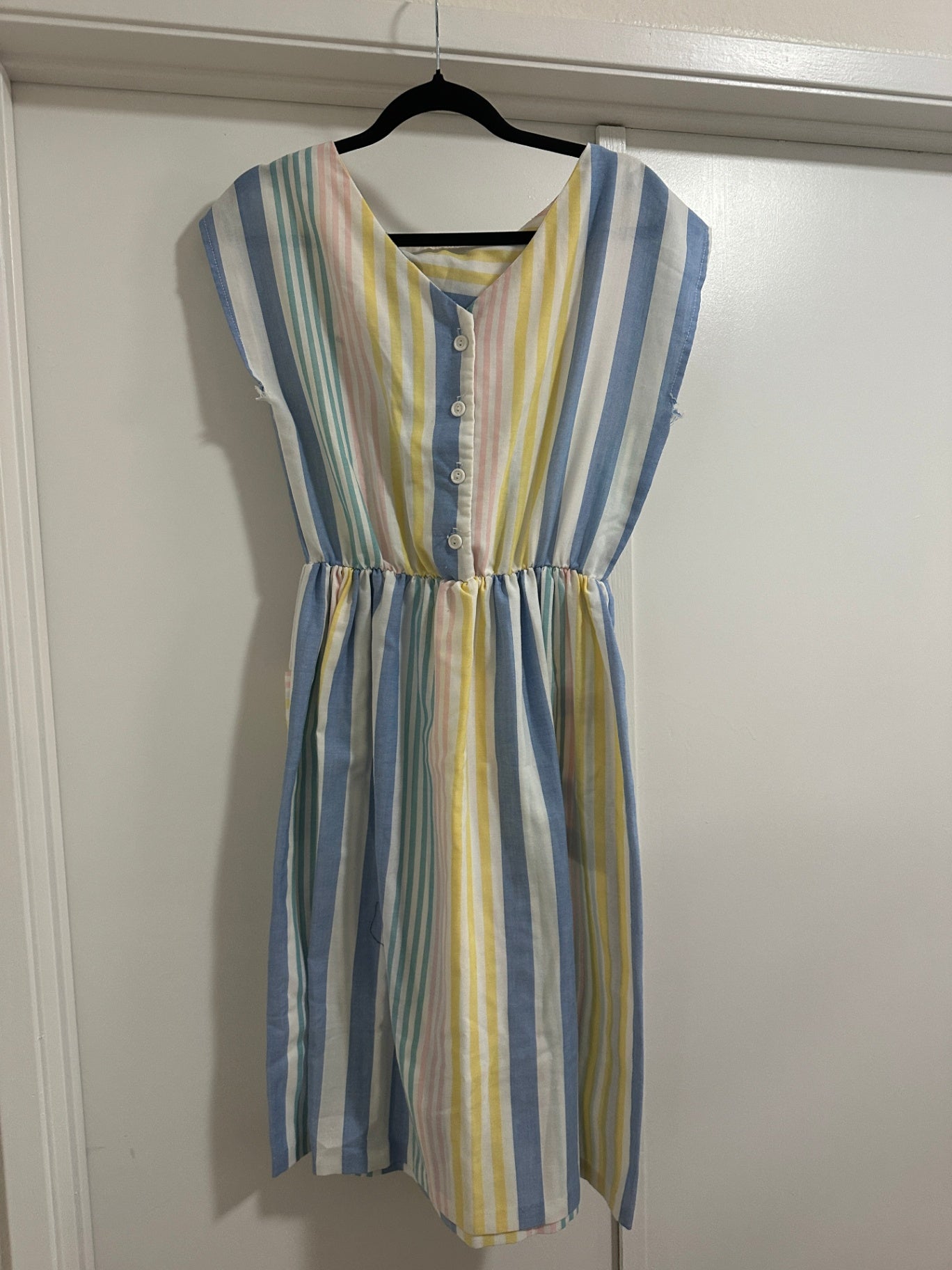 1980's Rainbow Striped Dress