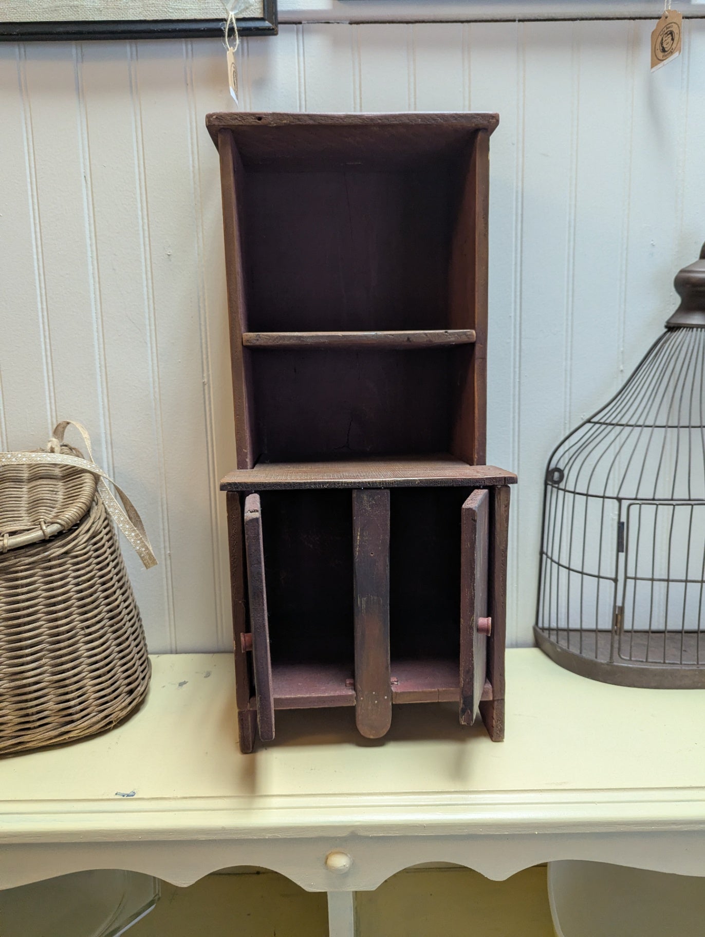 Antique Primitive Handmade Mini Hutch