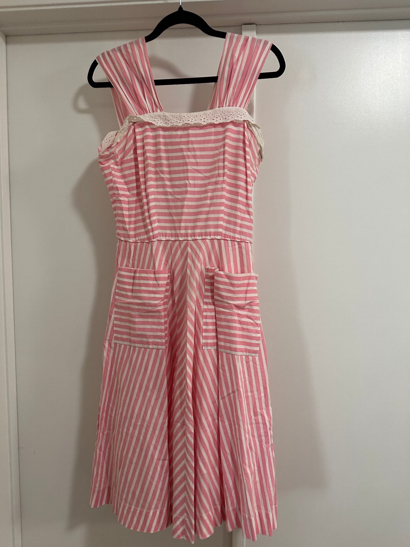 1950's Pink & White Striped Sundress