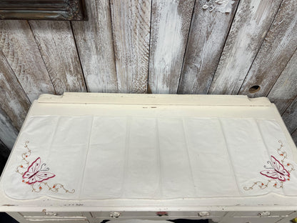 Vintage Butterfly Embroidered Table Runner