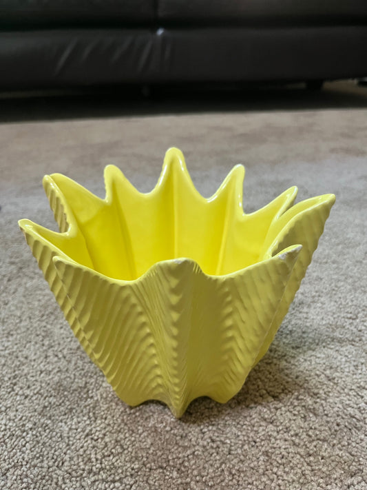 Cheerful vintage yellow planter/bowl