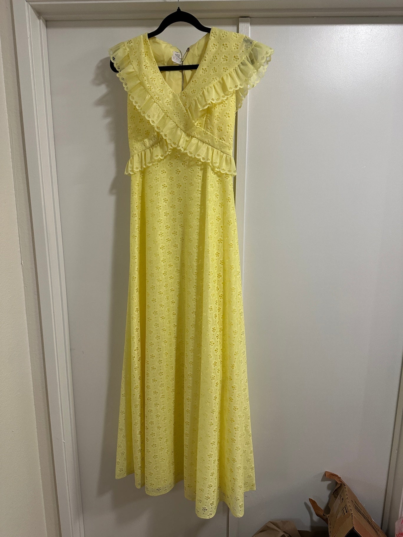 1970's Yellow Eyelet Maxi