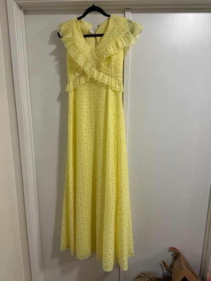 1970's Yellow Eyelet Maxi