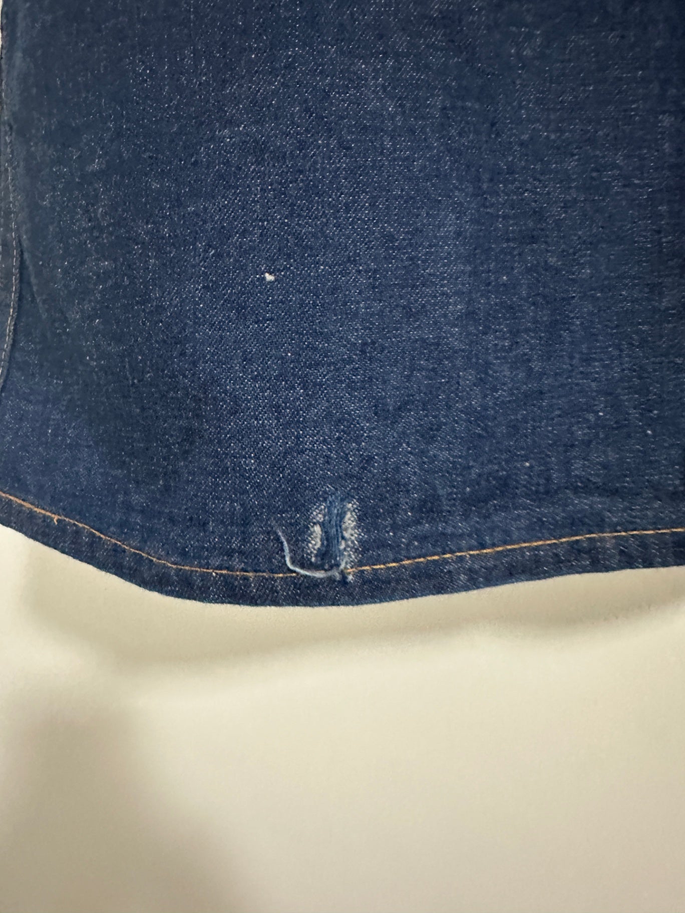 1970's orange tab Levi's denim skirt