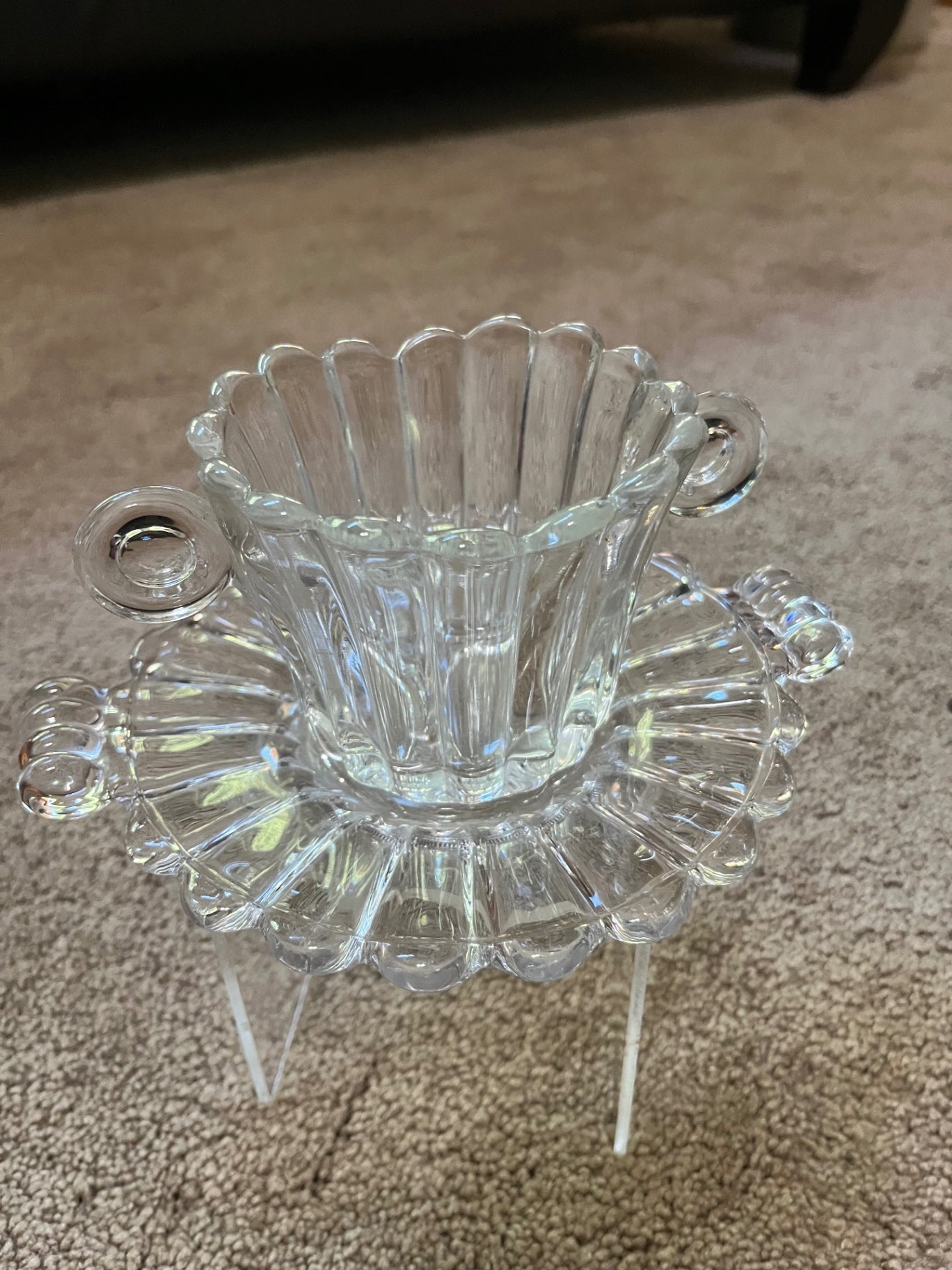 Vintage Heisey dish and saucer