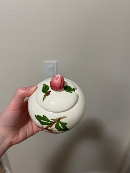 Vintage Continental Kilns Hand Painted Sugar Bowl