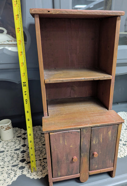 Antique Primitive Handmade Mini Hutch