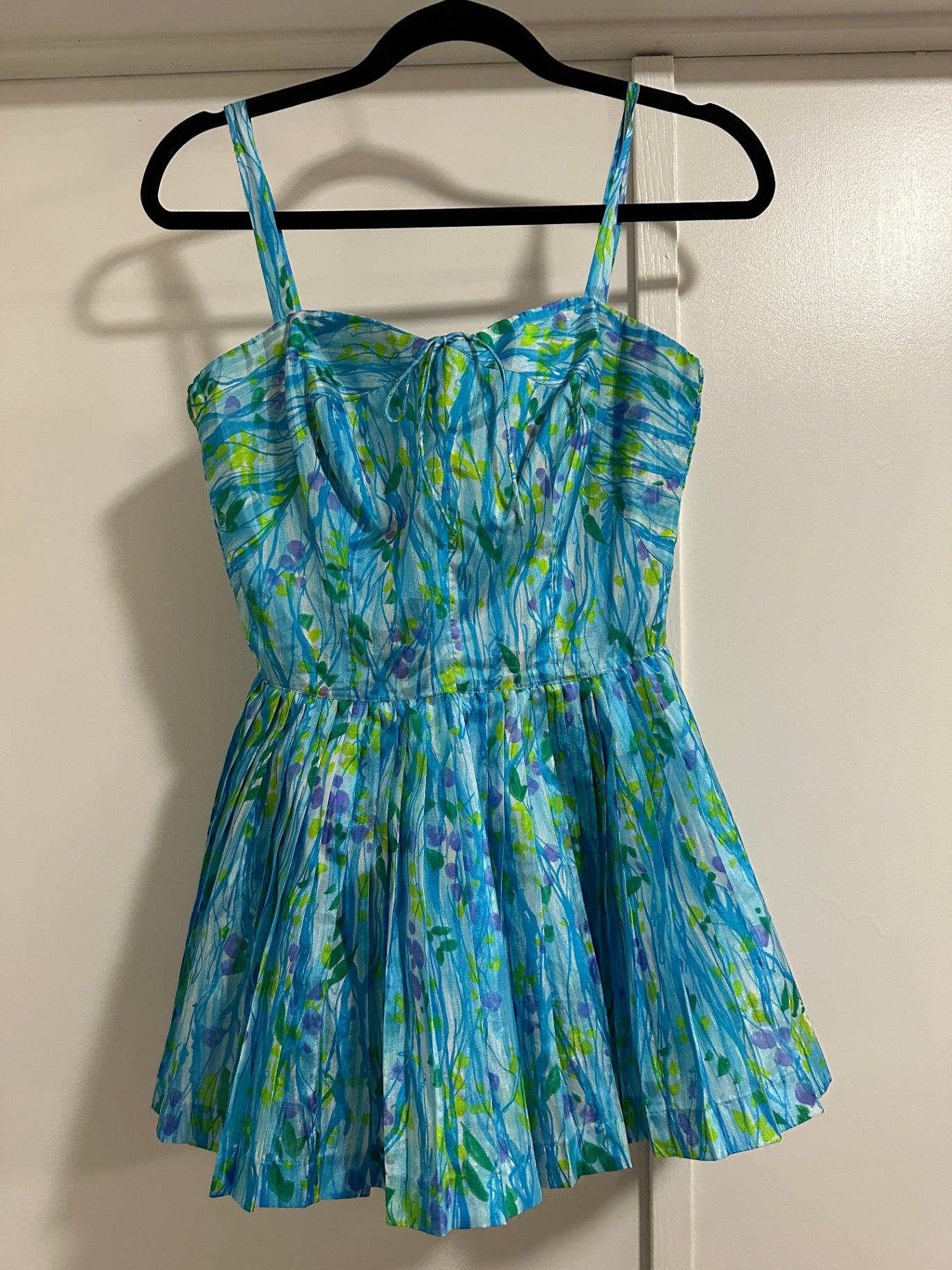 1960's Watercolor Floral Swimdress