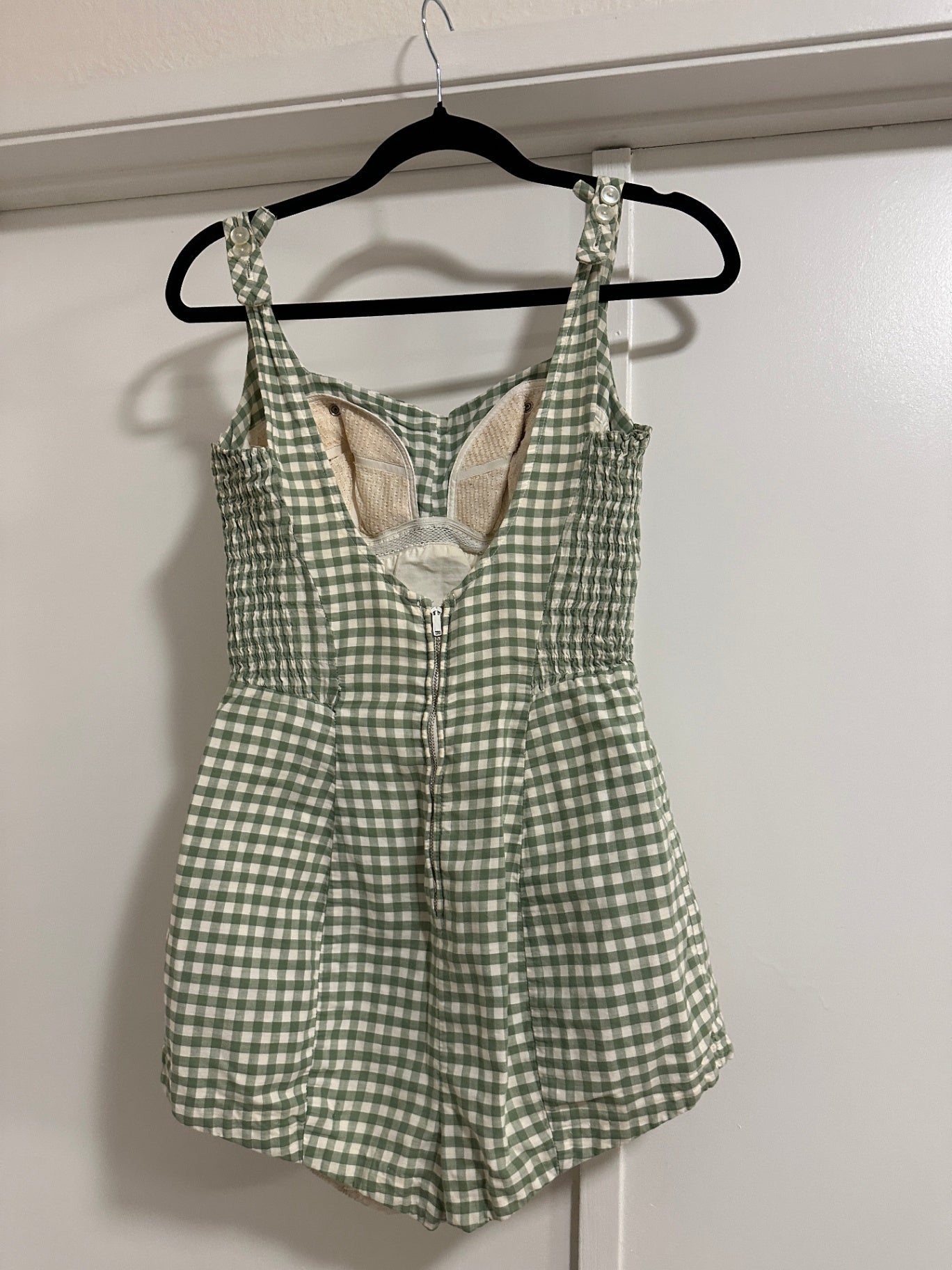1960's Green Gingham Playsuit