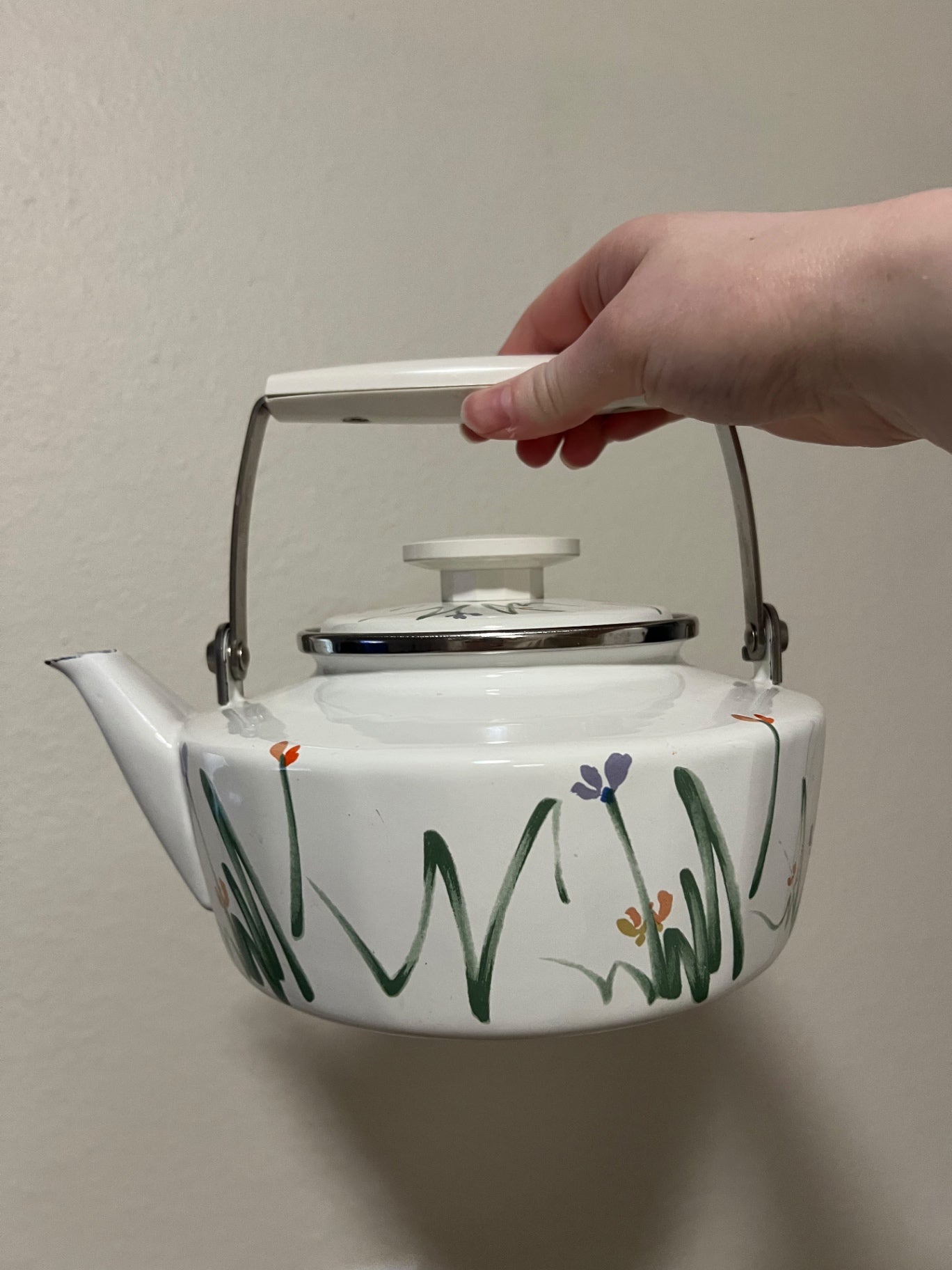 Vintage Mikasa Floral Painted Kettle