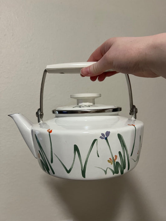 Vintage Mikasa Floral Painted Kettle