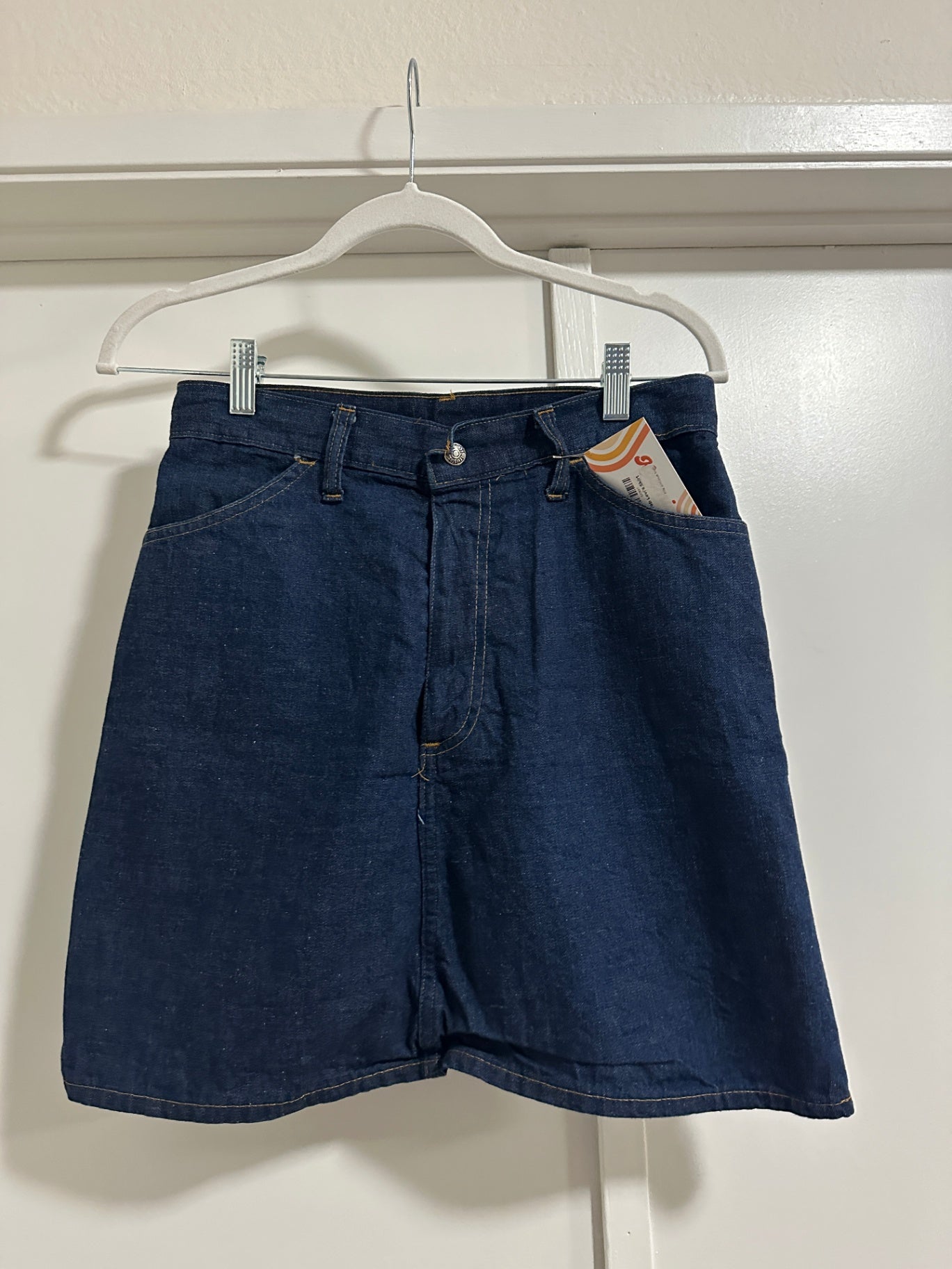 1970's orange tab Levi's denim skirt