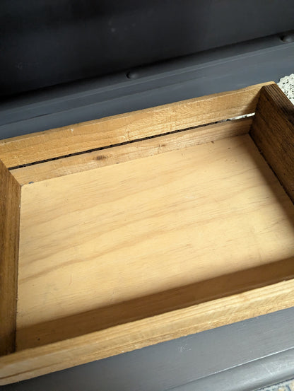 Vtg. Wooden Caddy with Tall Handle