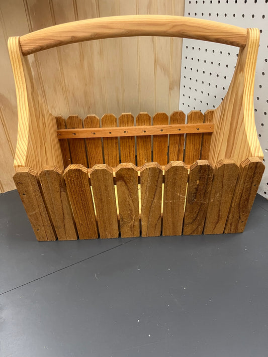 Handcrafted cedar garden tote