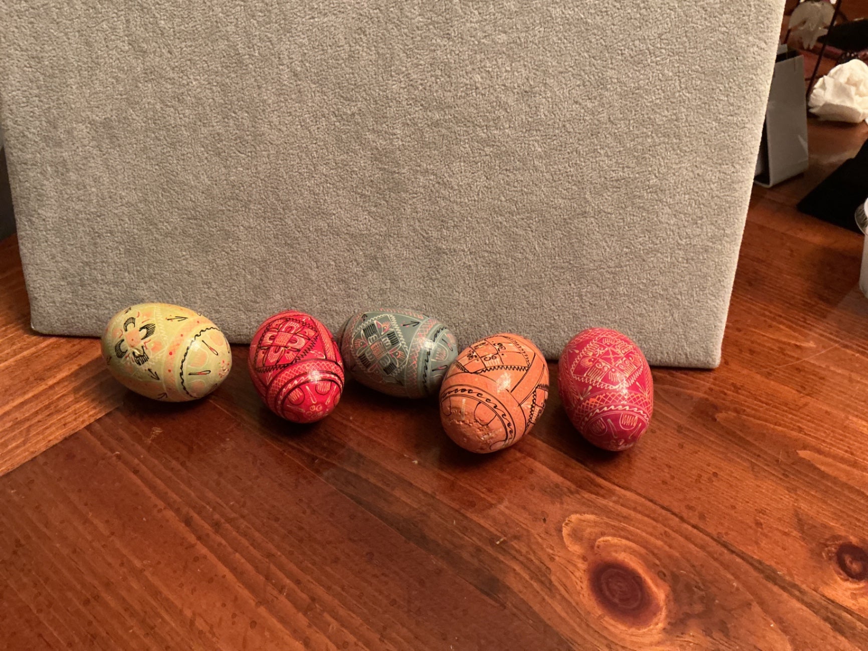 Hand painted eggs set of 5