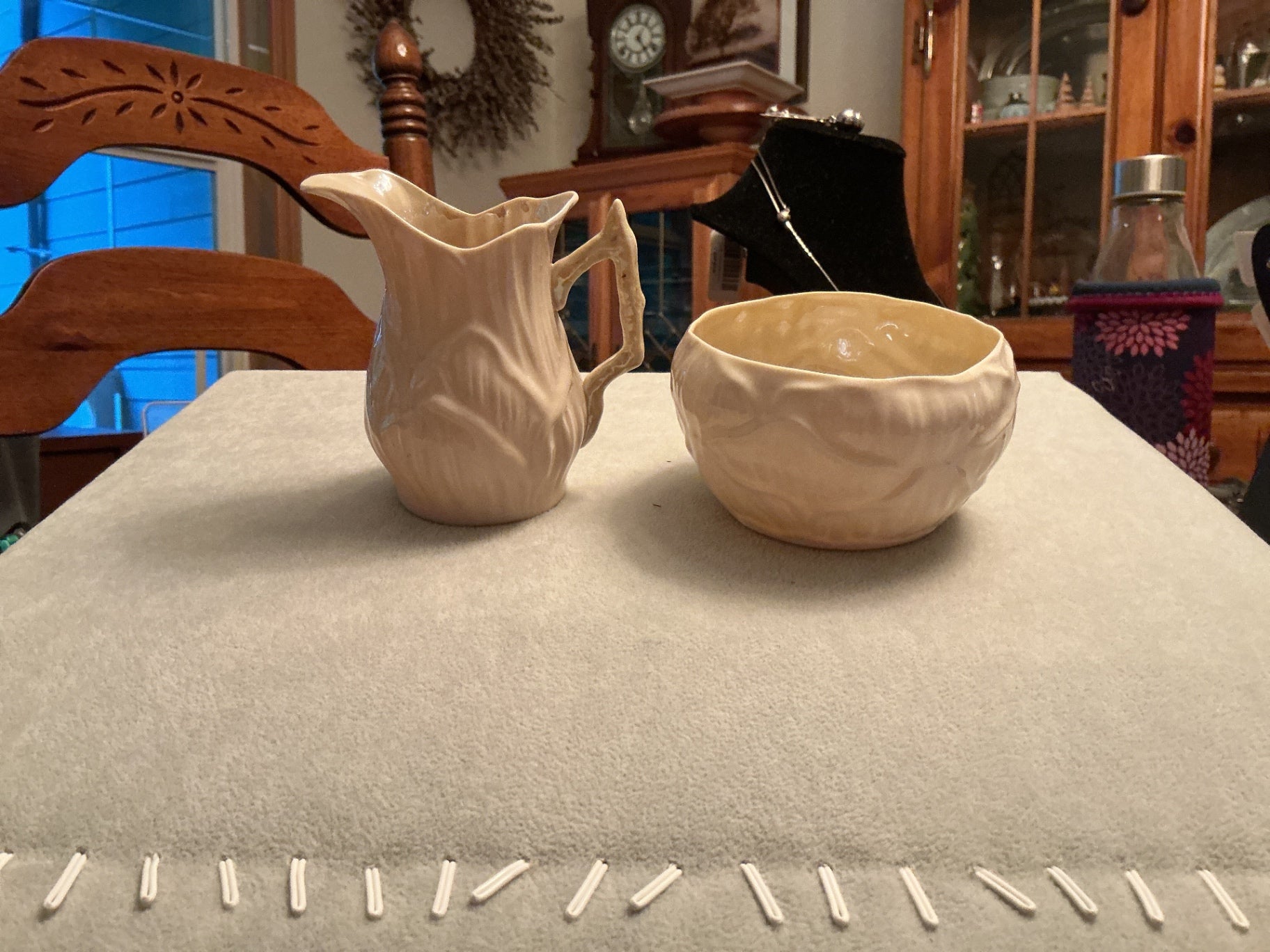 Belleek sugar & creamer set # 0857