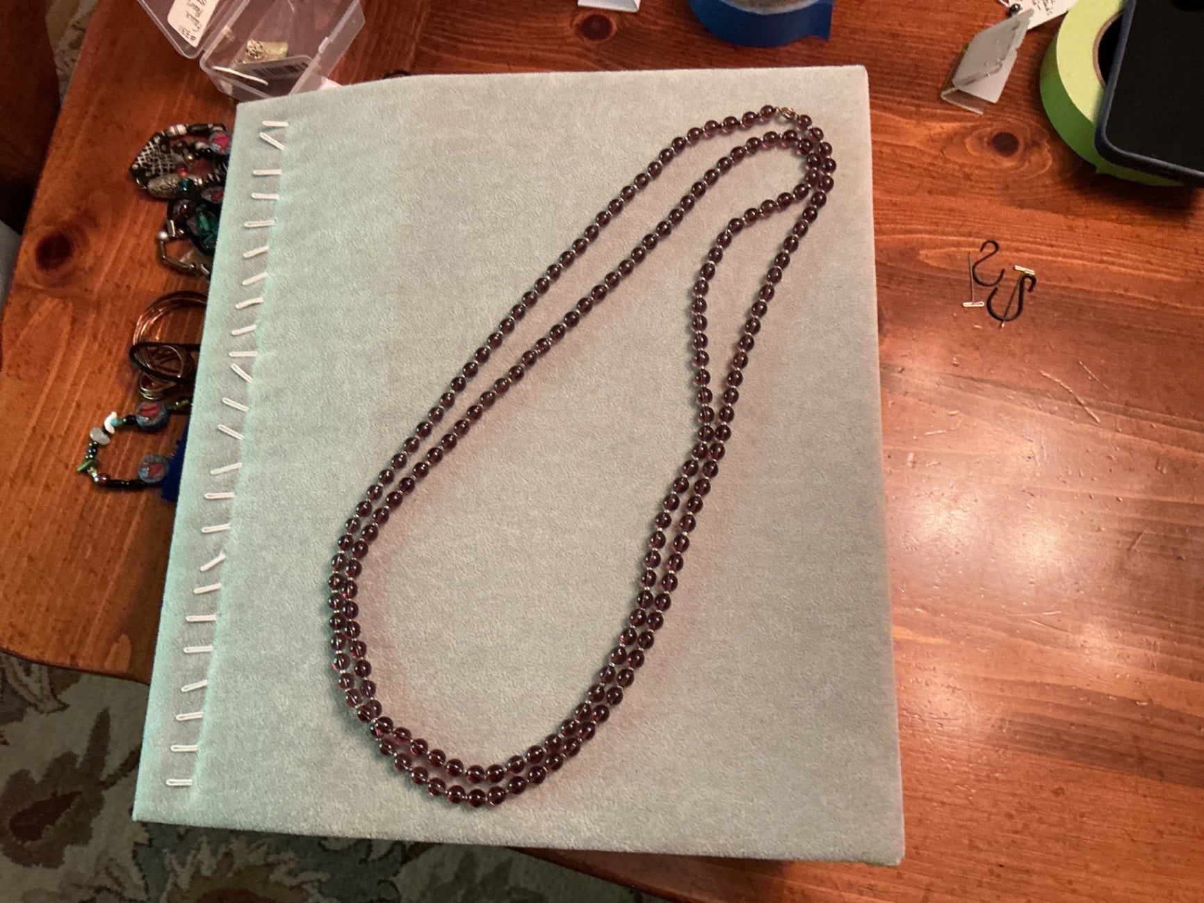 Brown glass-rope vintage necklace