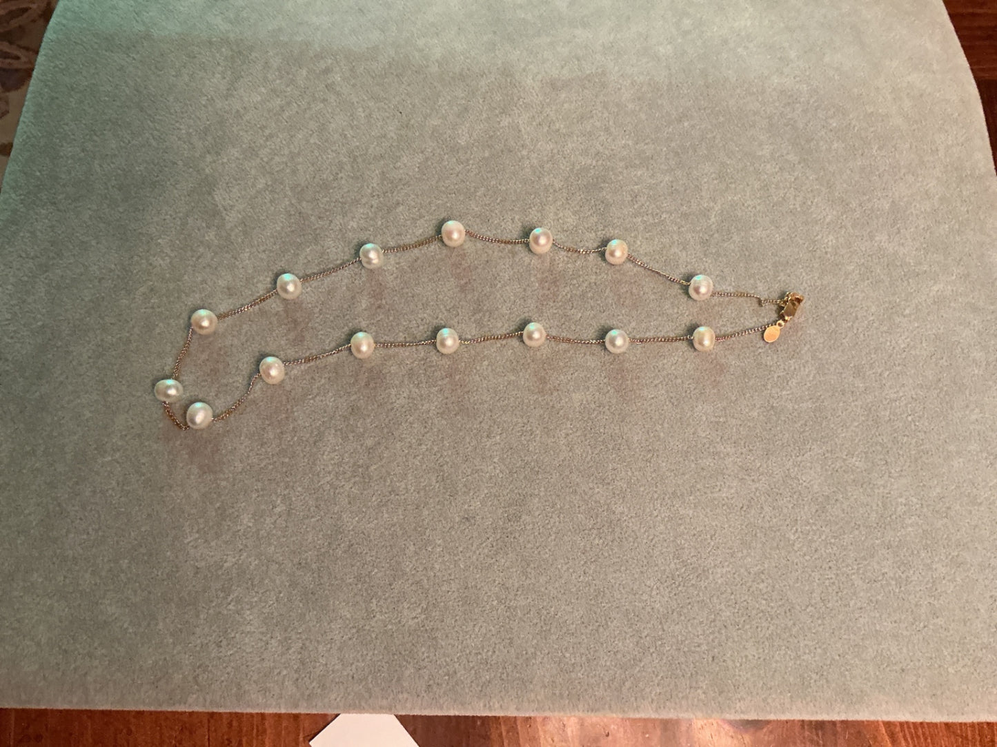 Faux Pearl & Gold necklace