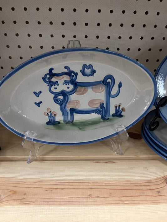 MA Hadley Cow oval dish