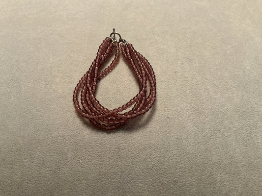 5 strand glass bead bracelet 