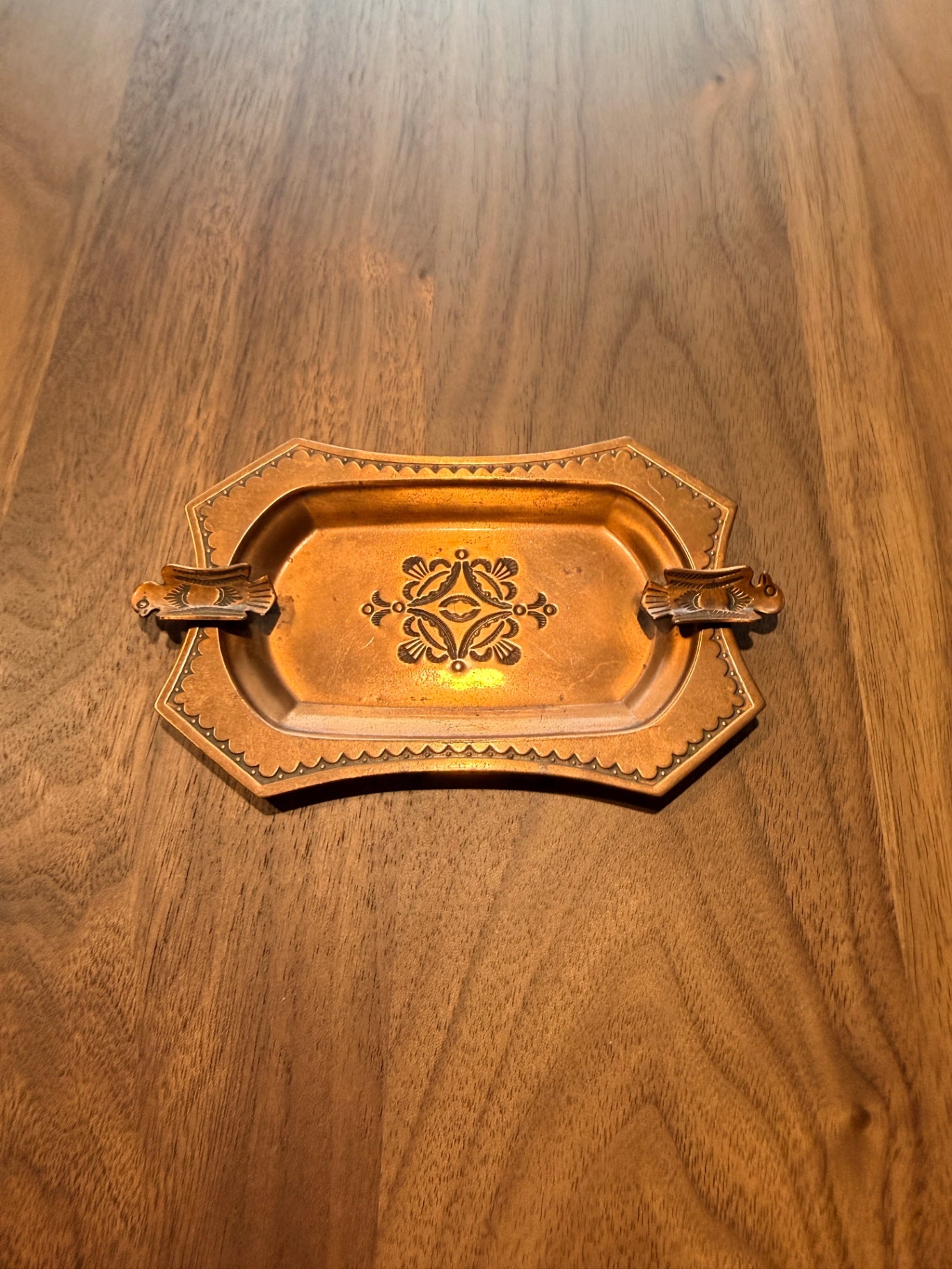 Fred Harvey Era Thunderbird Copper Ashtray
