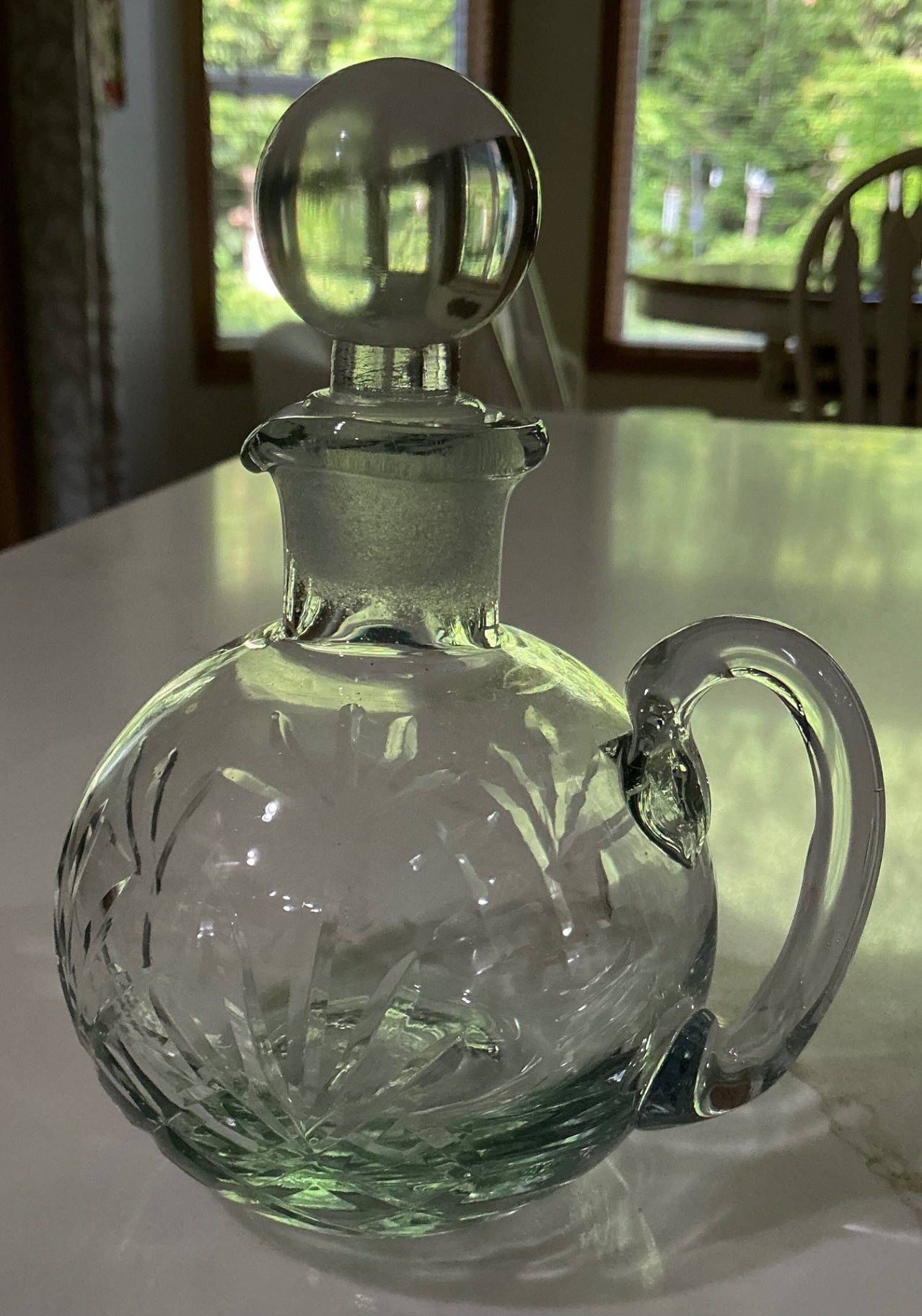 ETCHED CRYSTAL CRUET