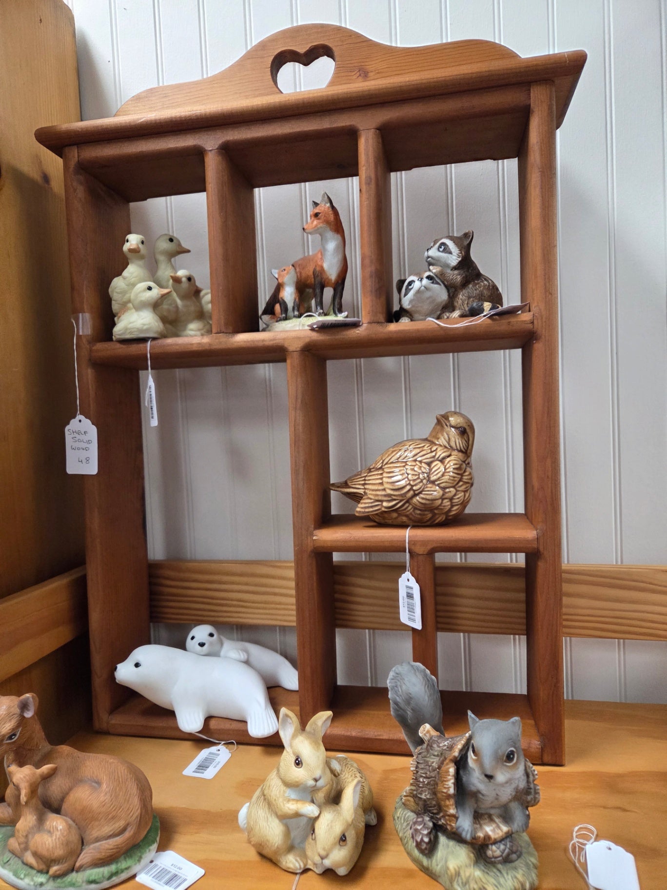 Solid wood shelf