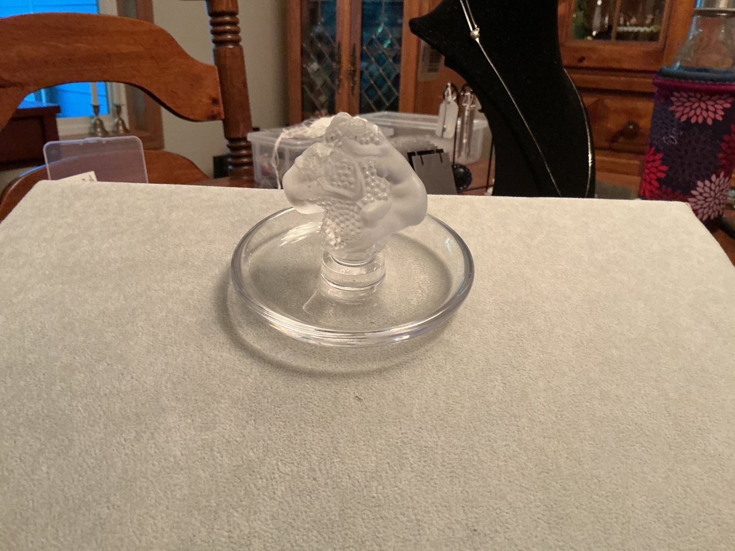 Lalique French Crystal ring tray 