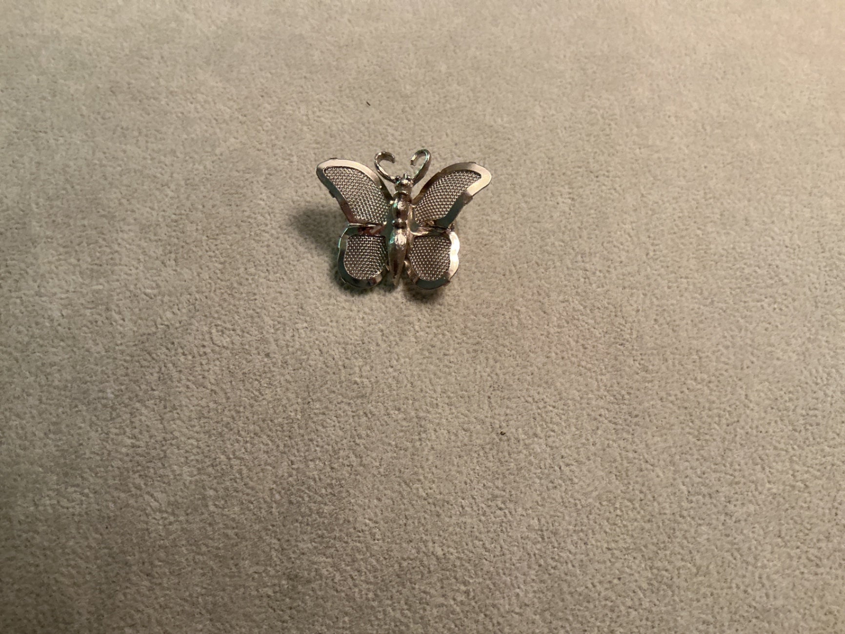 Silver color butterfly brooch