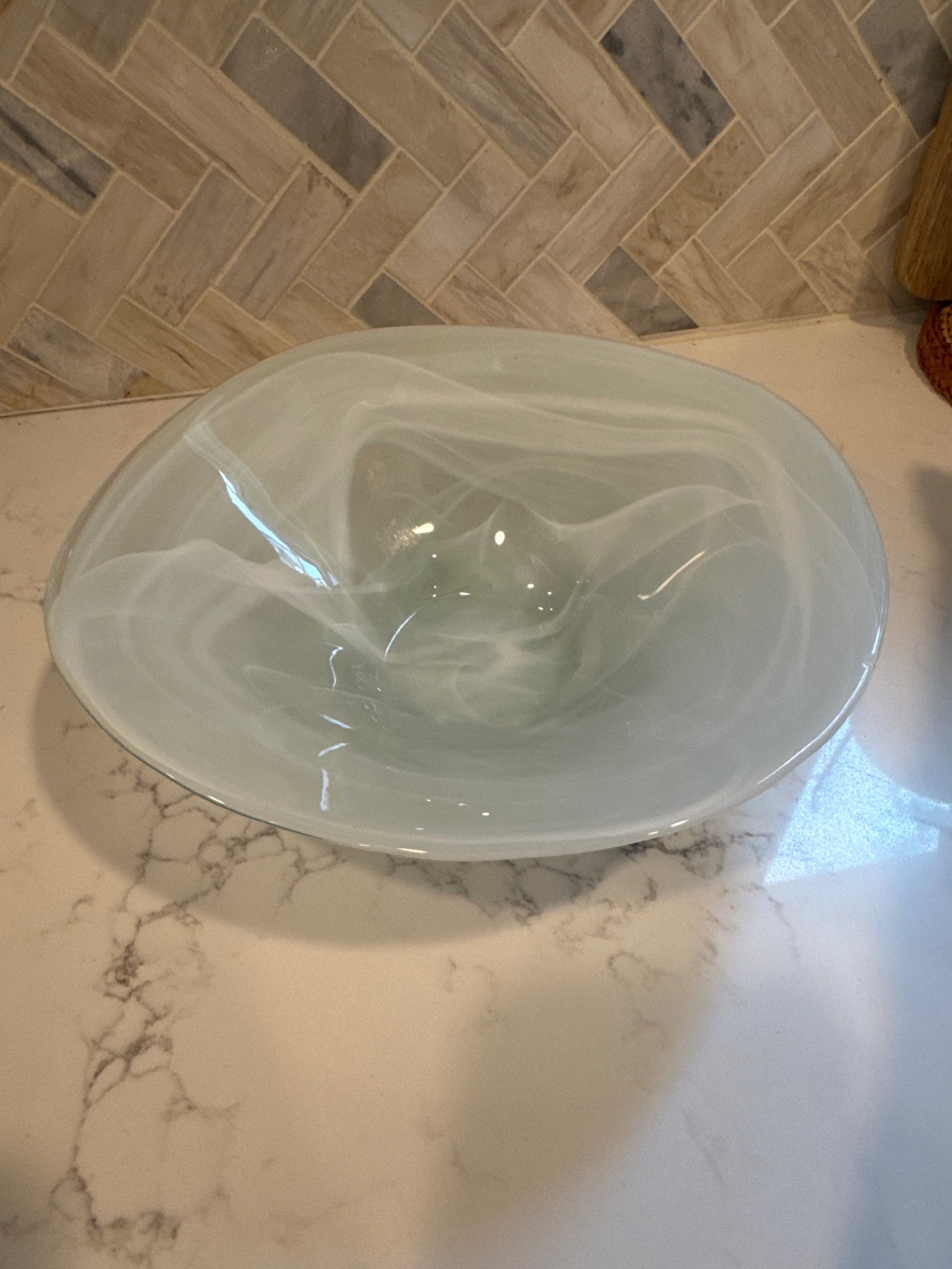 White Frosted Bowl