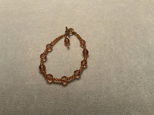 Amber crystal bracelet 