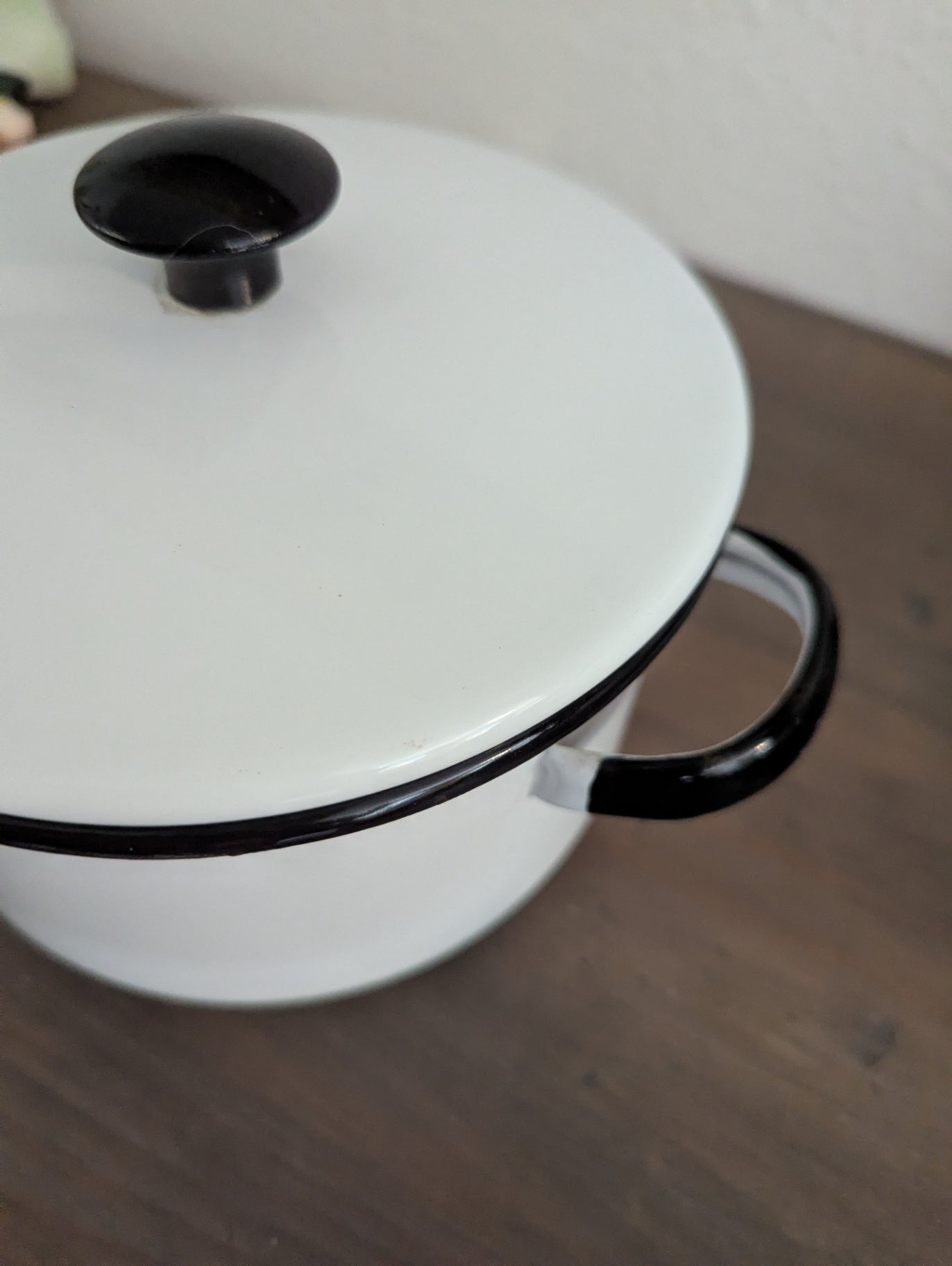 Vtg. Enamel Ware Small Stock Pot