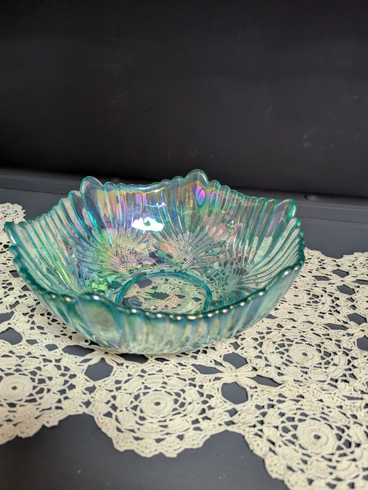 Vtg. Fenton Iridescent Carnival Glass Decorative Bowl