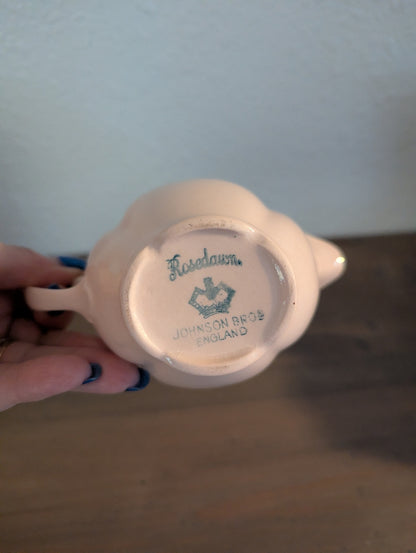 Vtg. Johnson Bros Rose Dawn Creamer