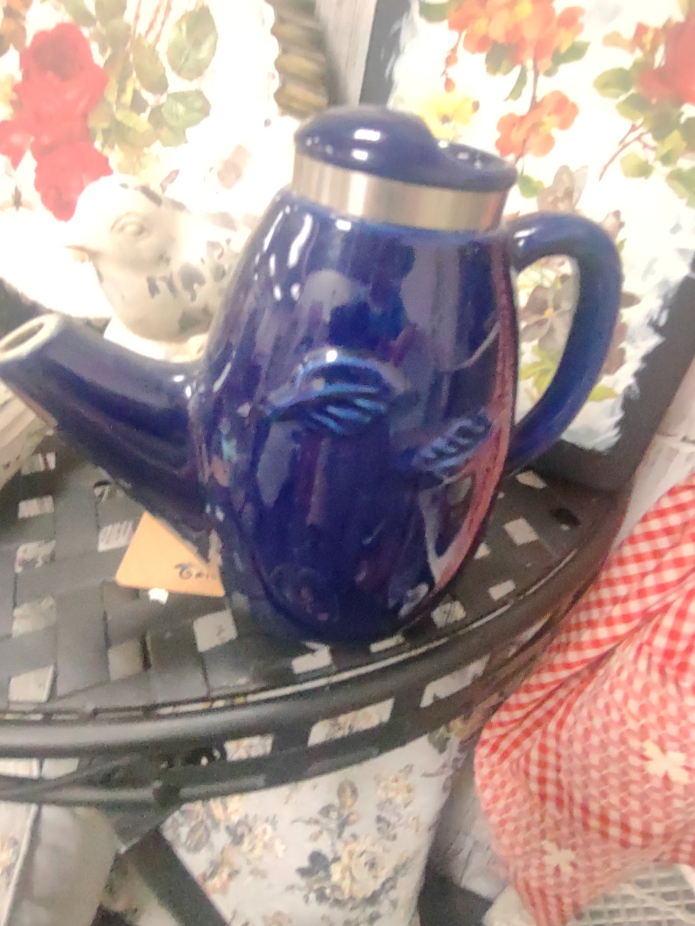 Tea pot royal blue 