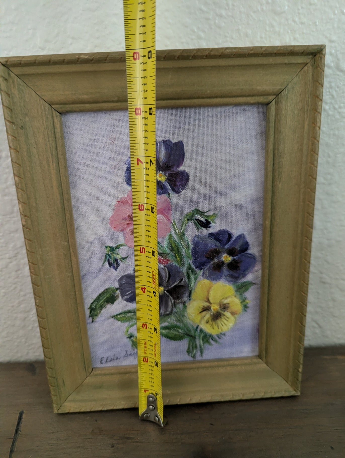 1972 Orig. Oil Painting of Pansies 