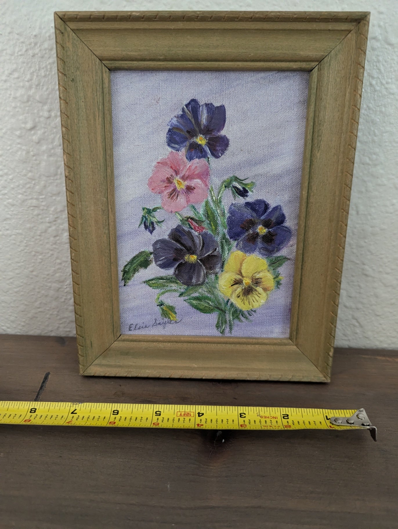 1972 Orig. Oil Painting of Pansies 