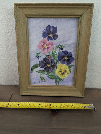 1972 Orig. Oil Painting of Pansies 