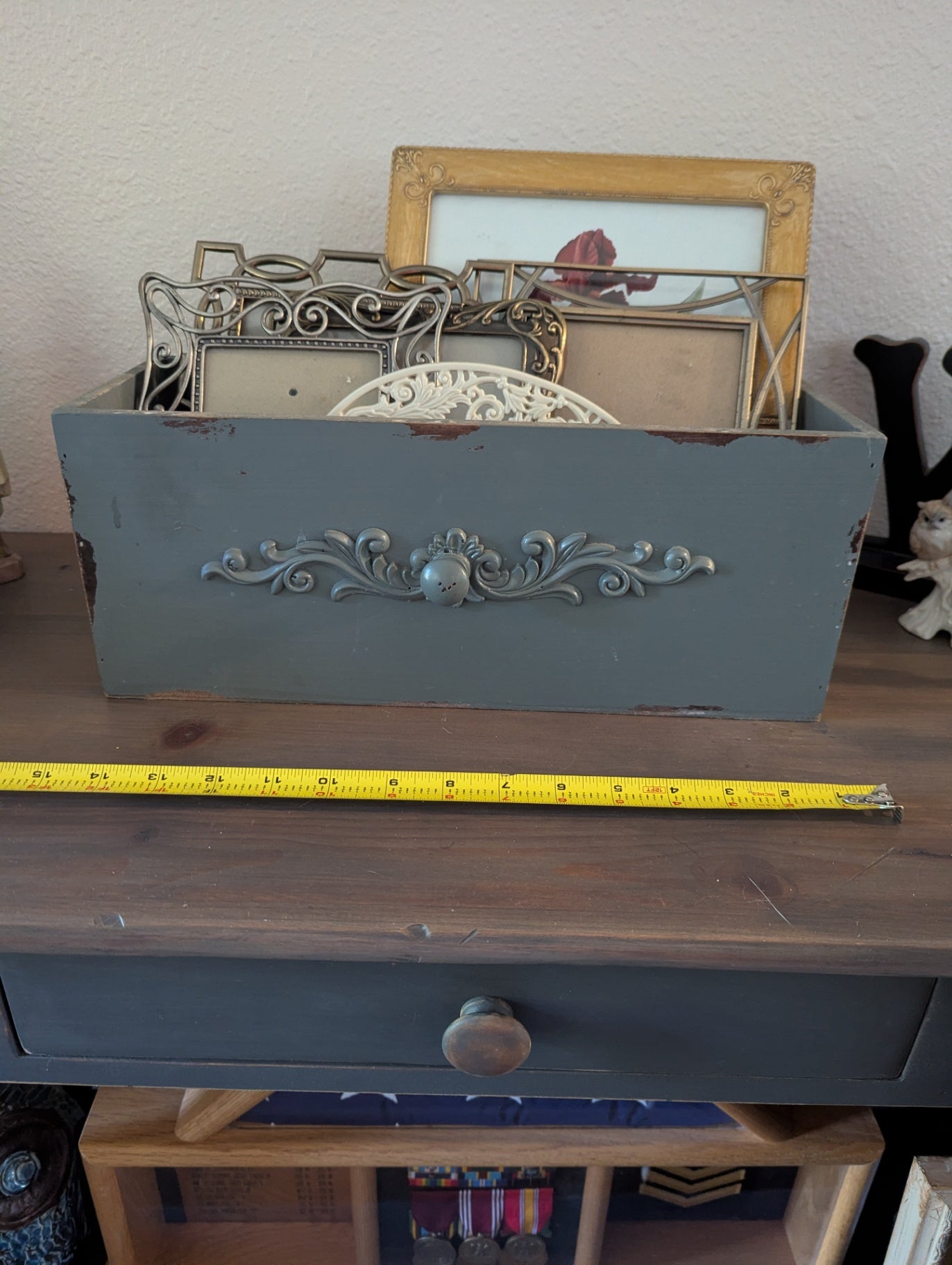 Distressed Decorative Wooden Storage Box