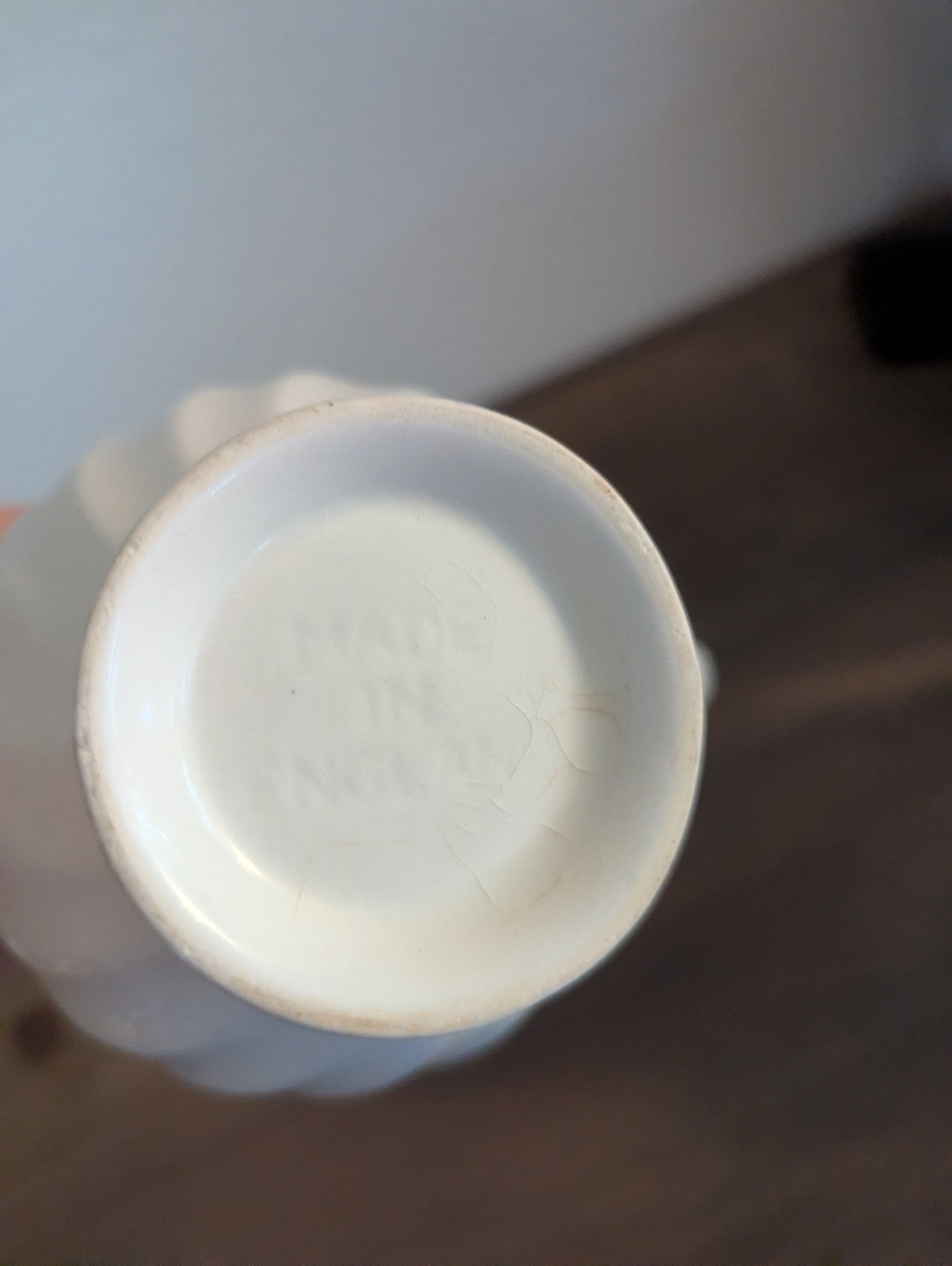 Vtg. Johnson's Bros Regency White Swirl Crameamer